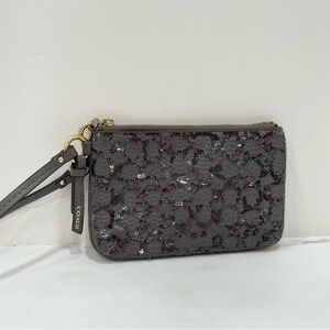 Coach sequin wristlet